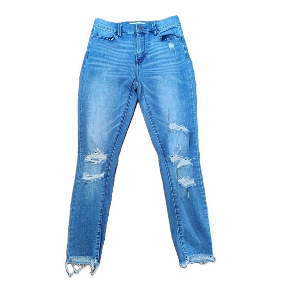 PACSUN High Rise Ankle 25 Juniors Girls Women's Distressed Stretch Jegging Jeans - Picture 1 of 5